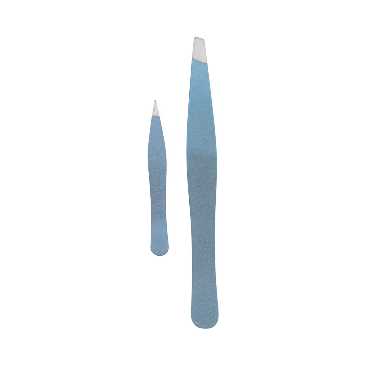 Set de pinces à épiler, 2 pcs, bleu - 1072/BL B