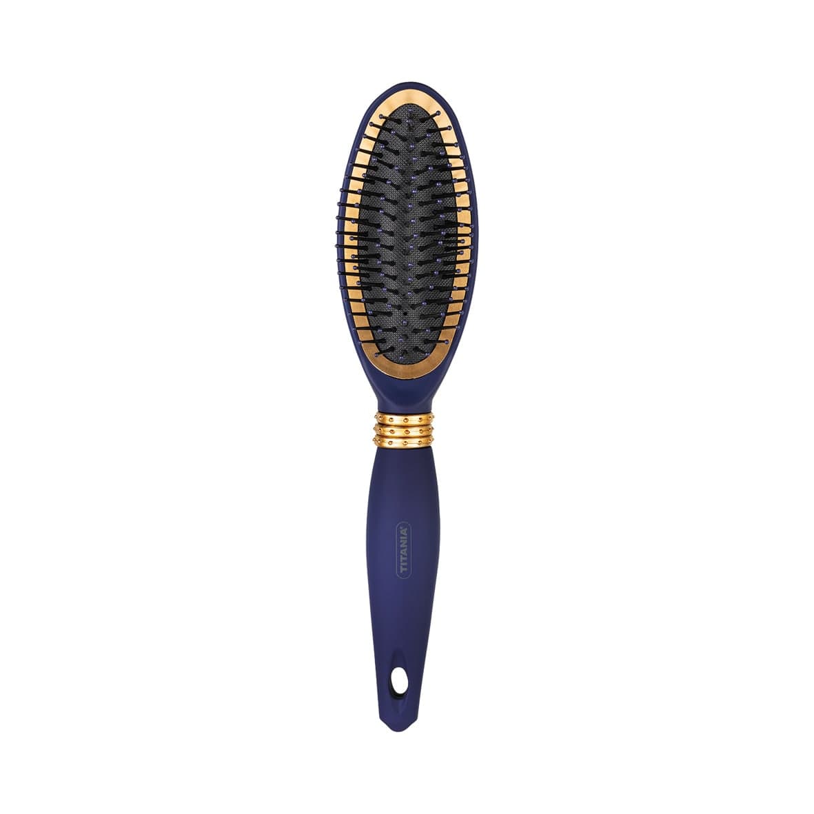 Brosse à cheveux maritime, bleue dorée 7 rangées - 1320