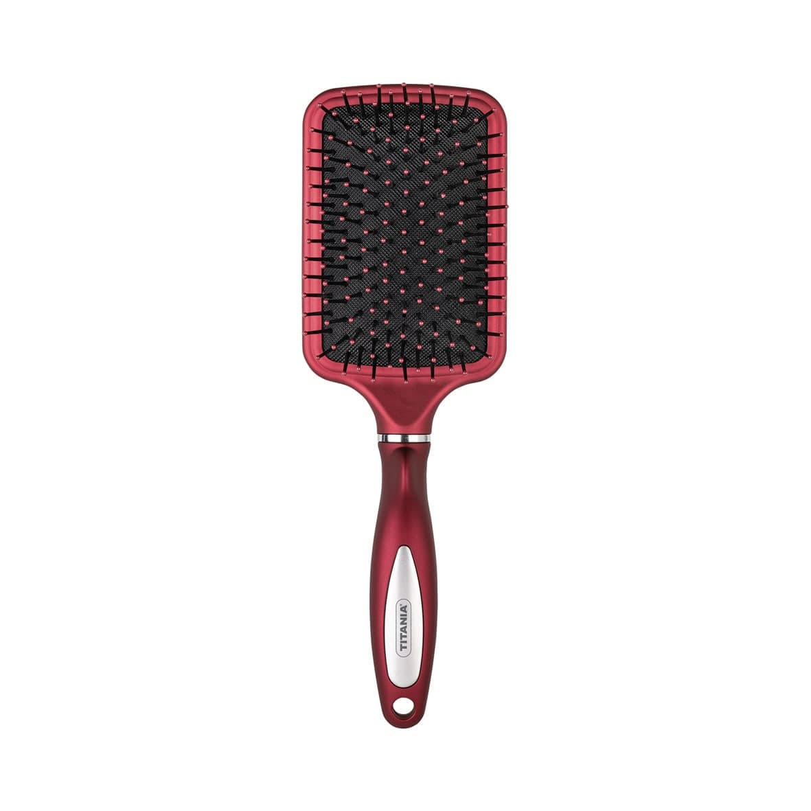 Brosse à cheveux, rectangulaire, rouge - 1629