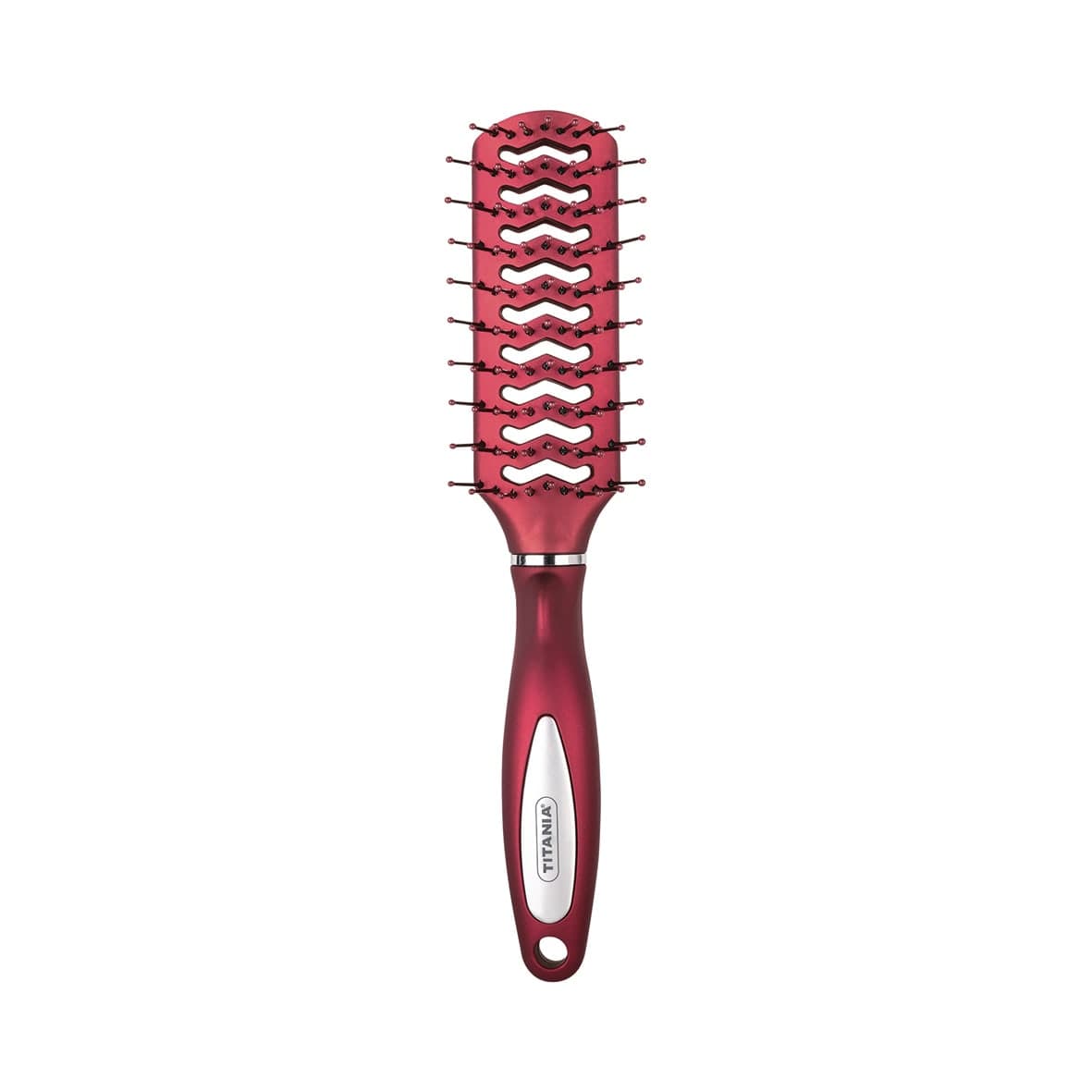 Brosse à cheveux, 9 rangées, rouge - 1634