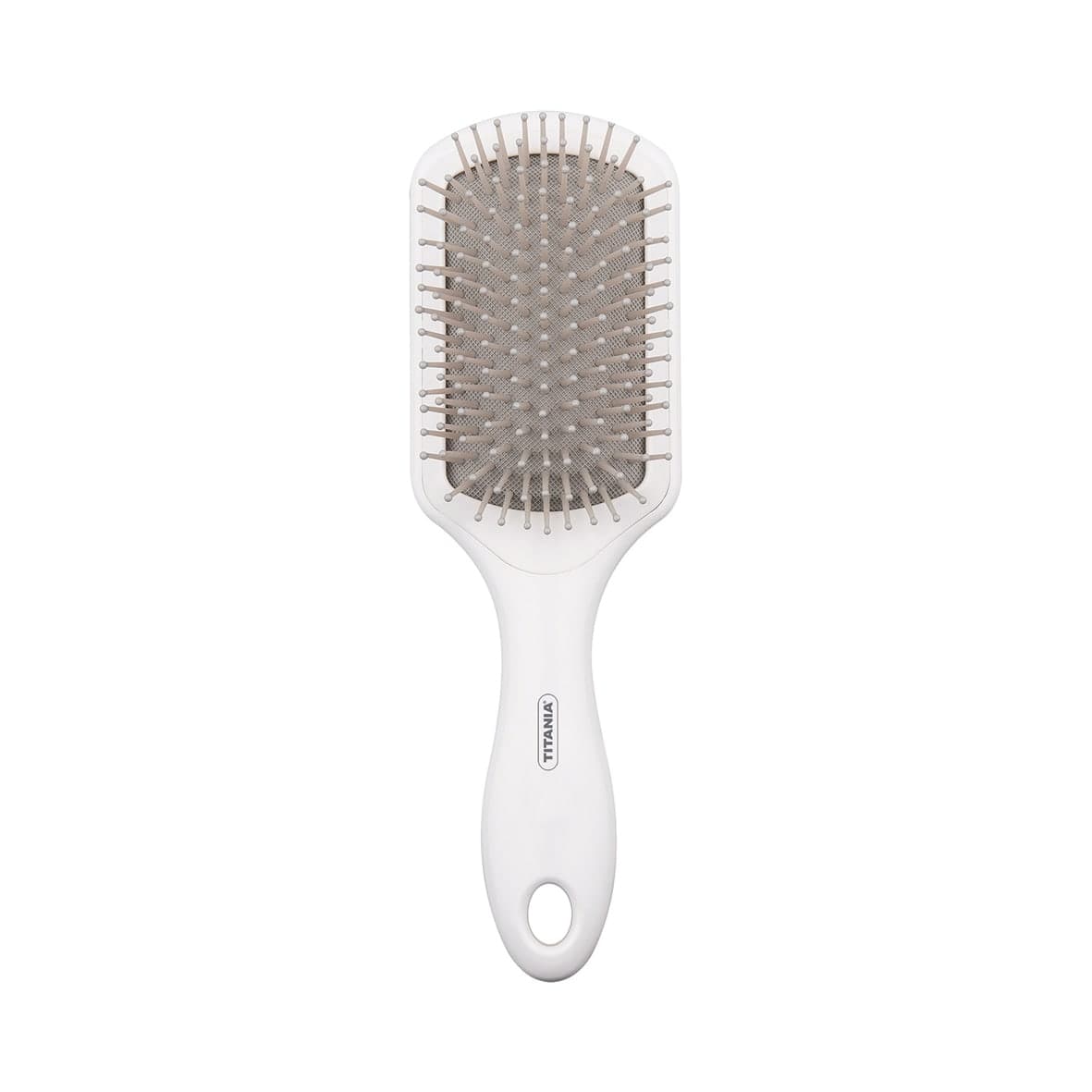 Brosse à cheveux rectangulaire, picots massants, blanc - 1796