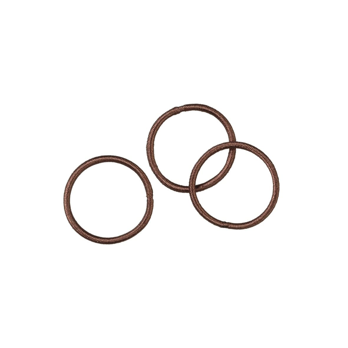 12 petits élastiques 3cm/2mm marron-7801