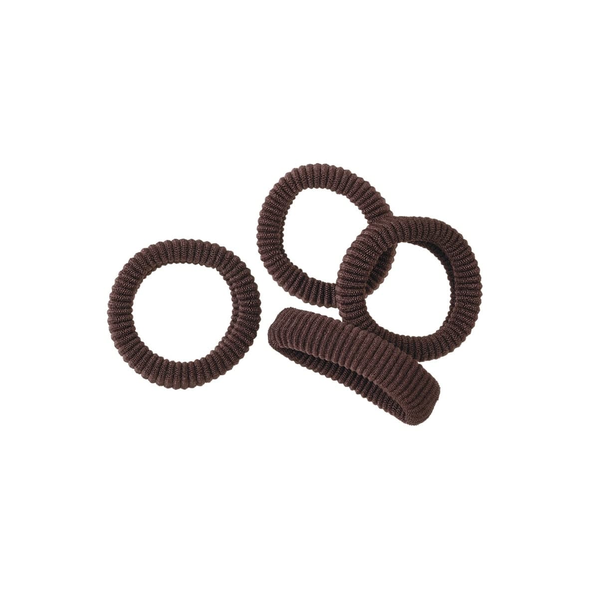 6 élastiques terry PM D4cm marron-7869