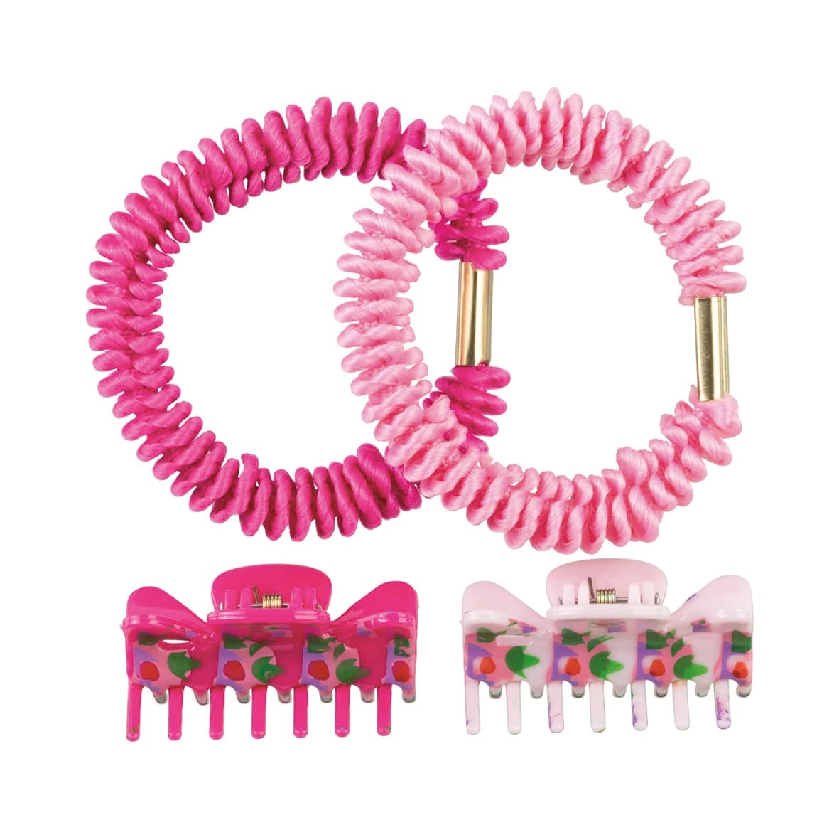4 pinces de séparation et 4 rubans rose-8009 GIRL