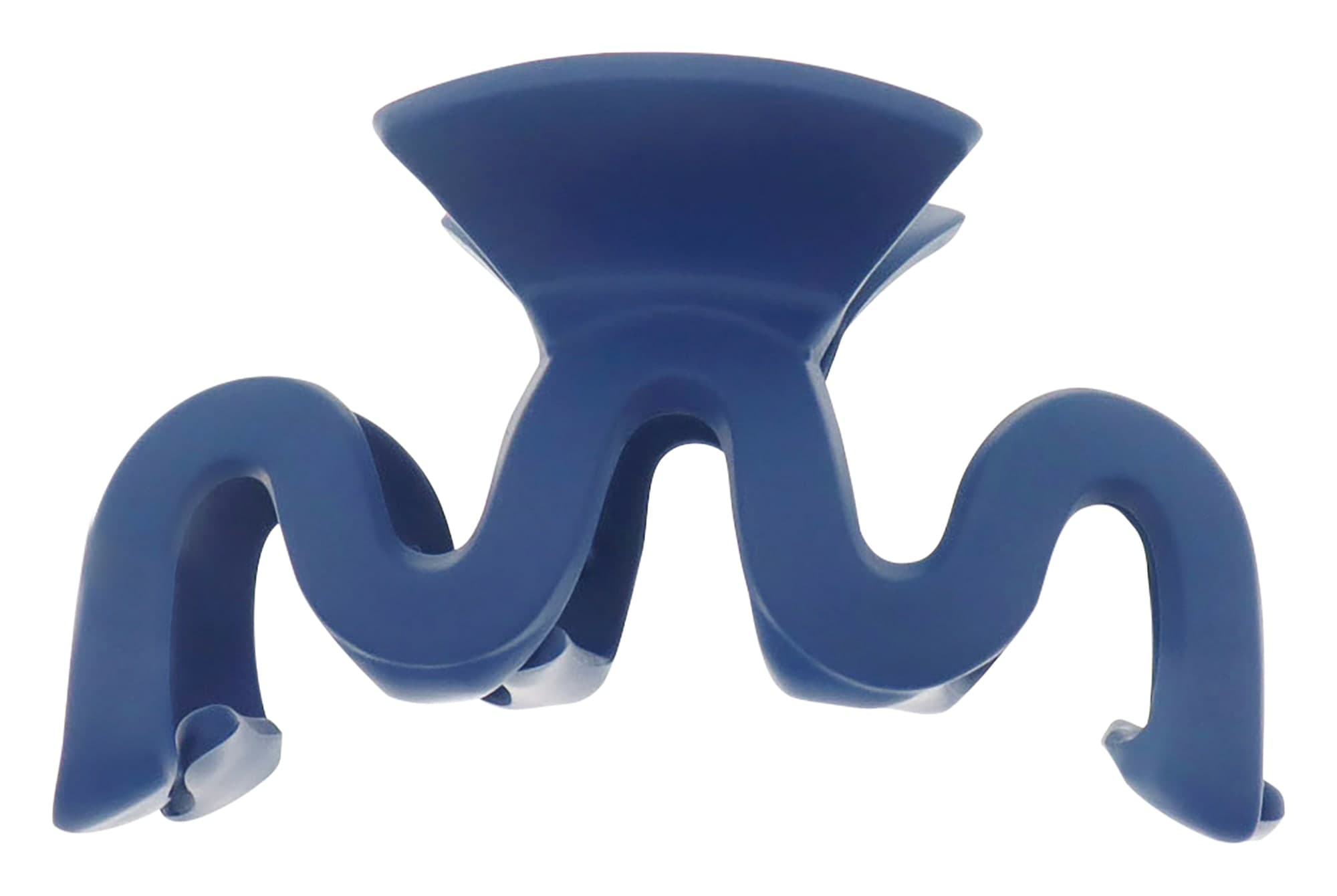 Pince a griffes vague bleu fonce, 1piece,9 cm, sur carte-8205