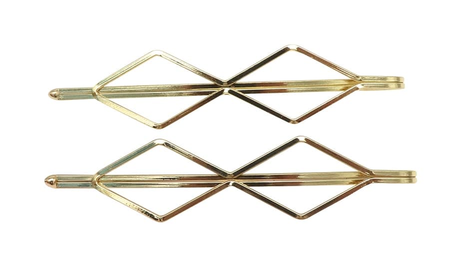 Barrettes metal or argent sur carte-8215 - Image 3