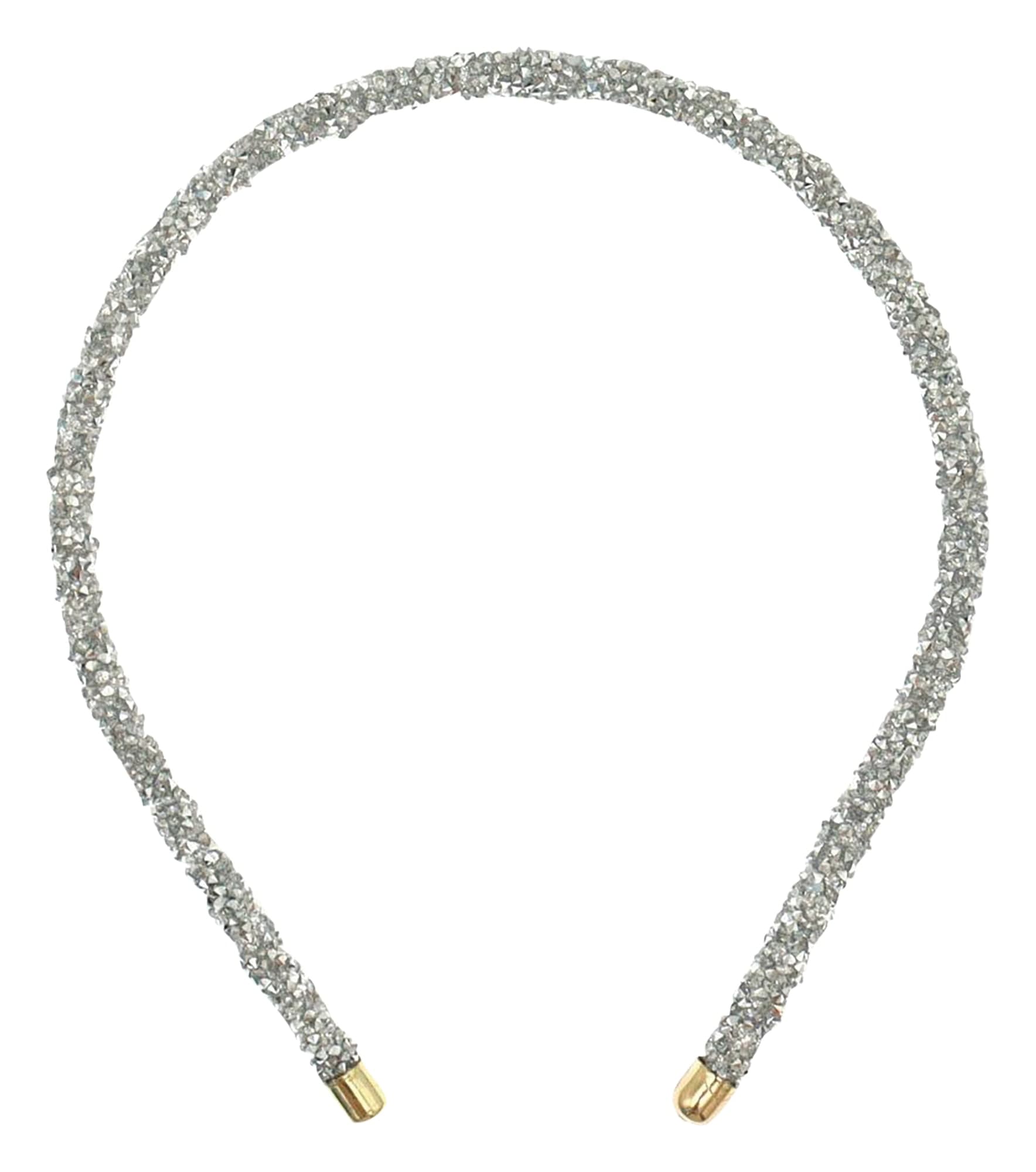 Serre-tete argente pailletesur cintre-8238