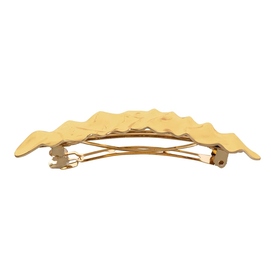 Barrette clip métal doré sur carte-8242