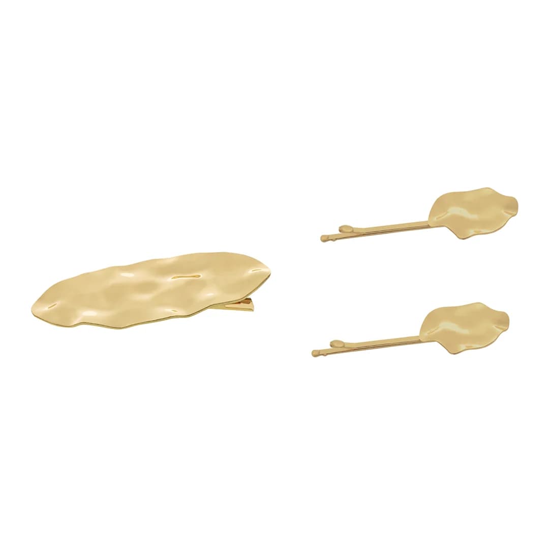 Barrettes métal mix or sur carte-8243 - Image 2