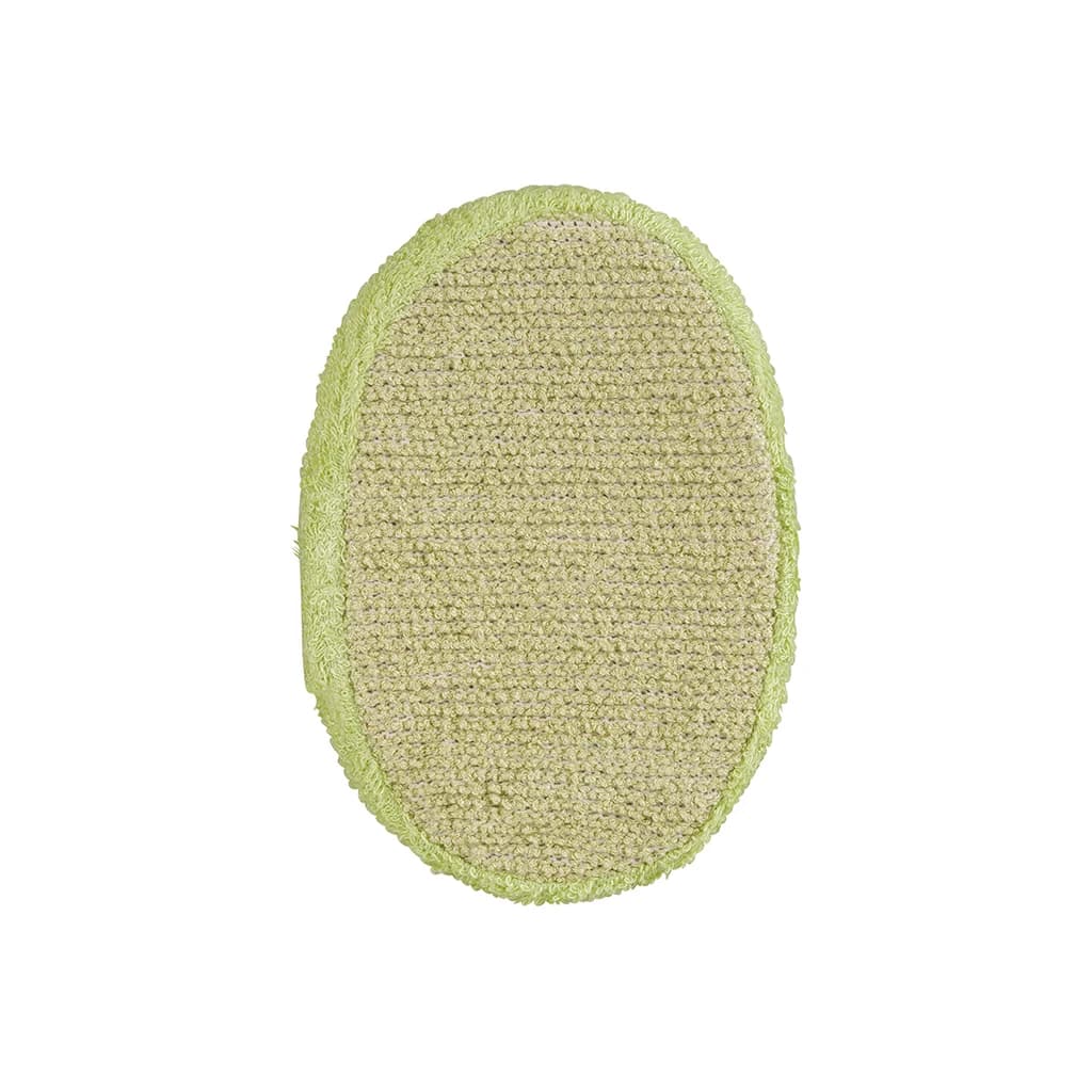 éponge de massage bambou oval vert-7711