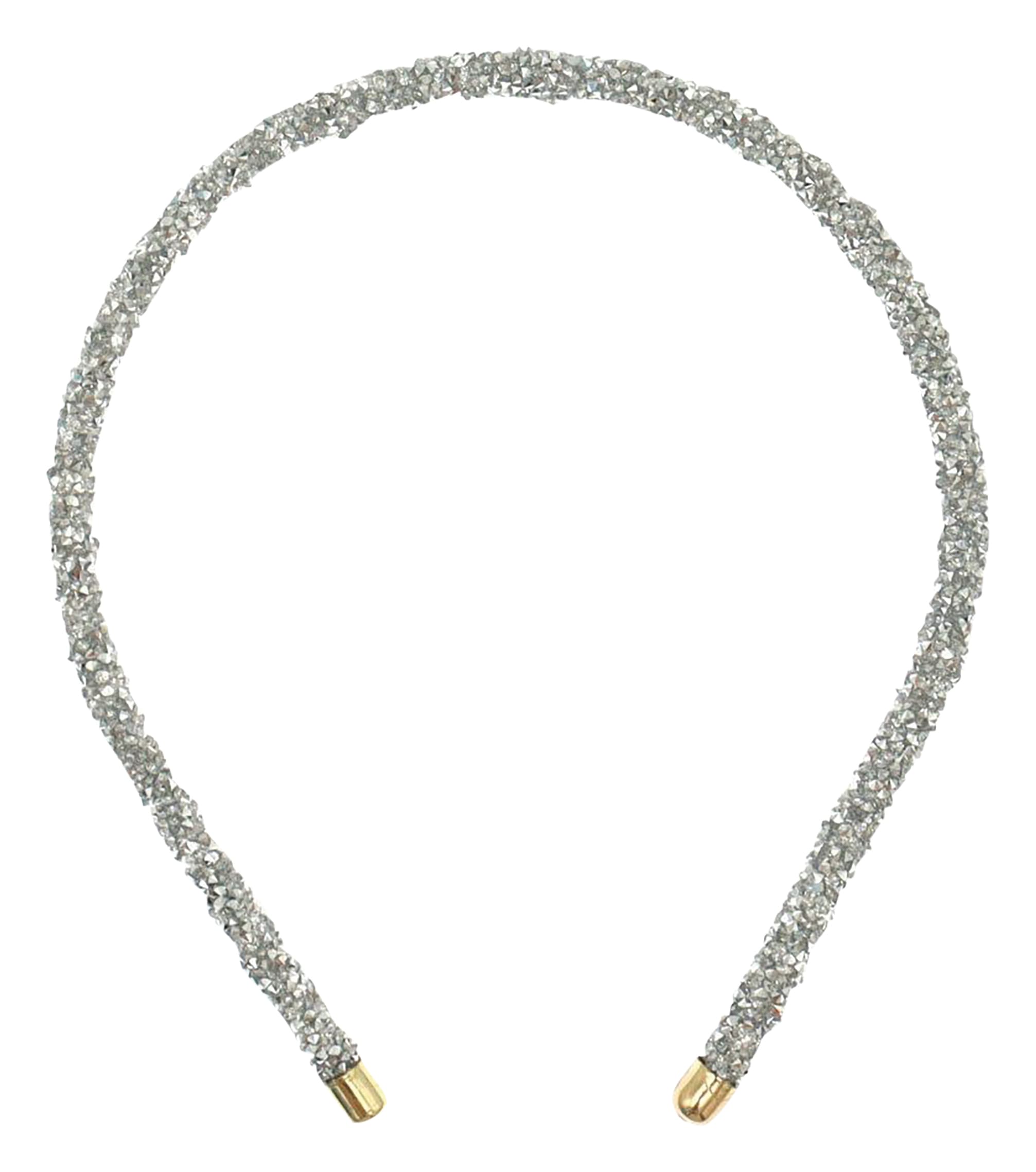 Serre-tete argente pailletesur cintre-8238