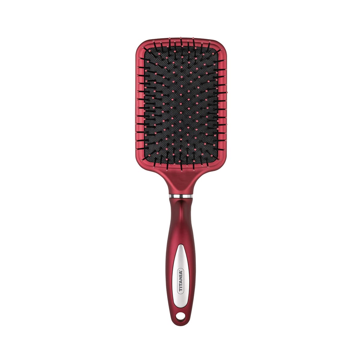 Brosse à cheveux, rectangulaire, rouge - 1629
