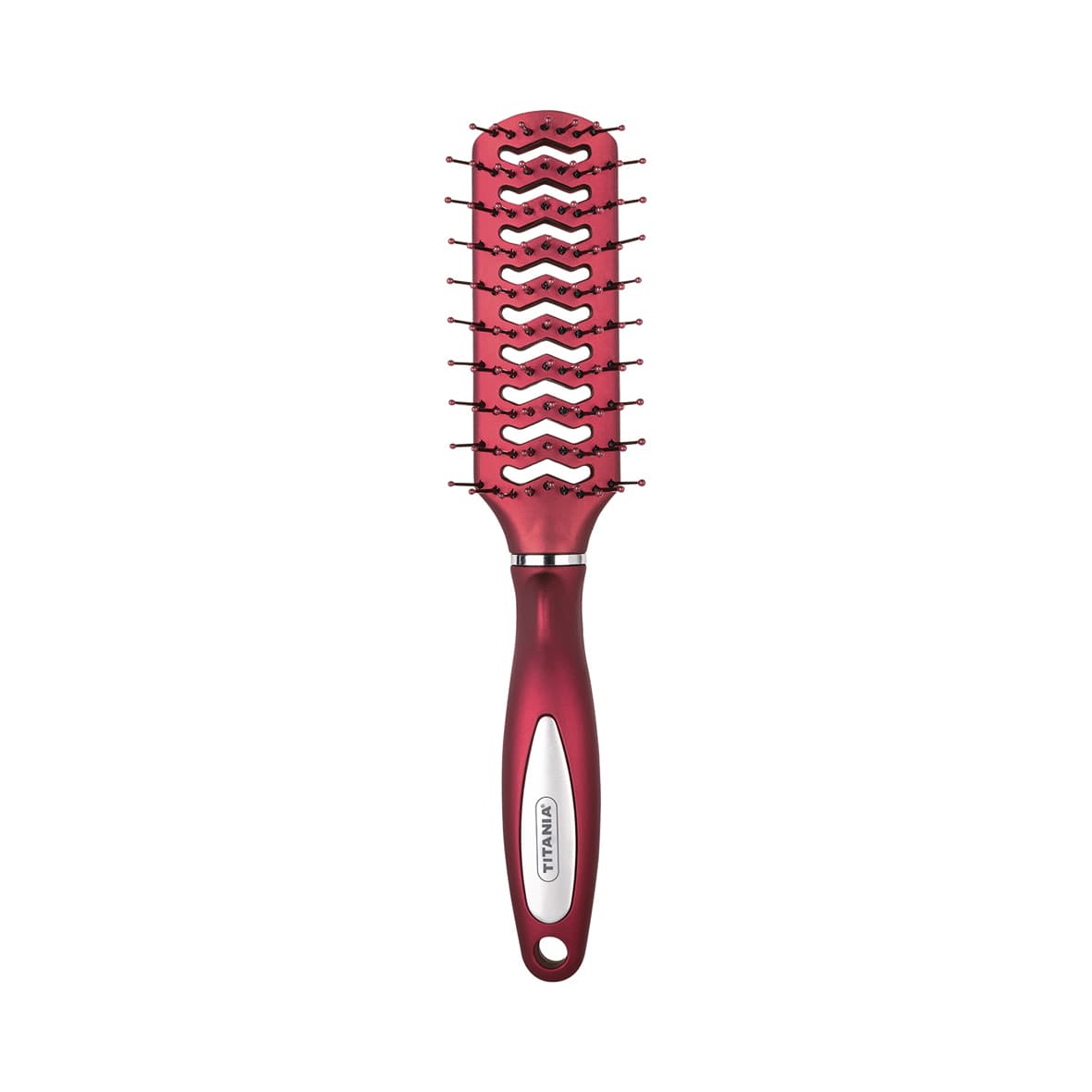 Brosse à cheveux, 9 rangées, rouge - 1634