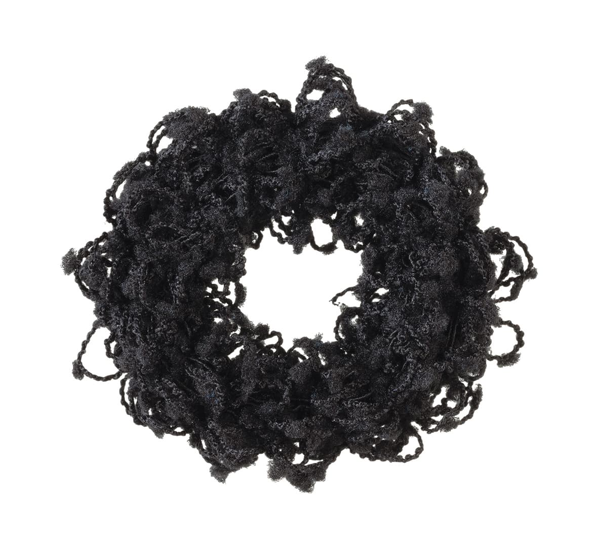 2 chouchous touffus D6.5cm noir-7877