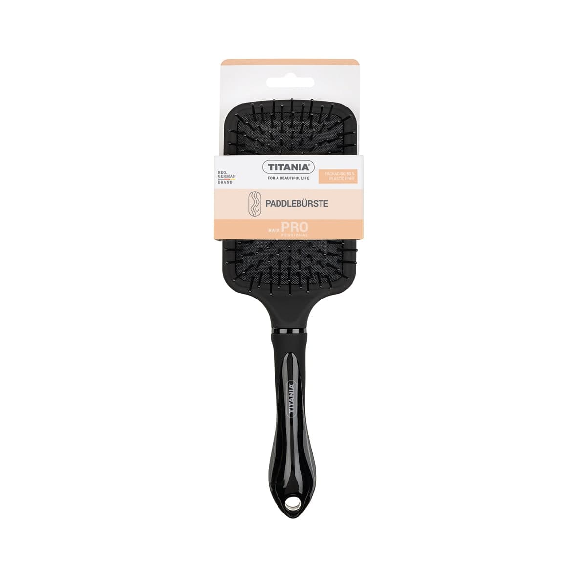 Brosse à cheveux rectangulaire, noire, 11 rangées - 1393 - Image 2