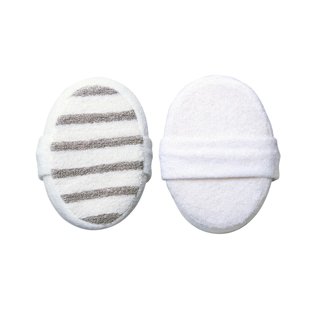 éponge de bain ovale en chanvre terry beige-7701