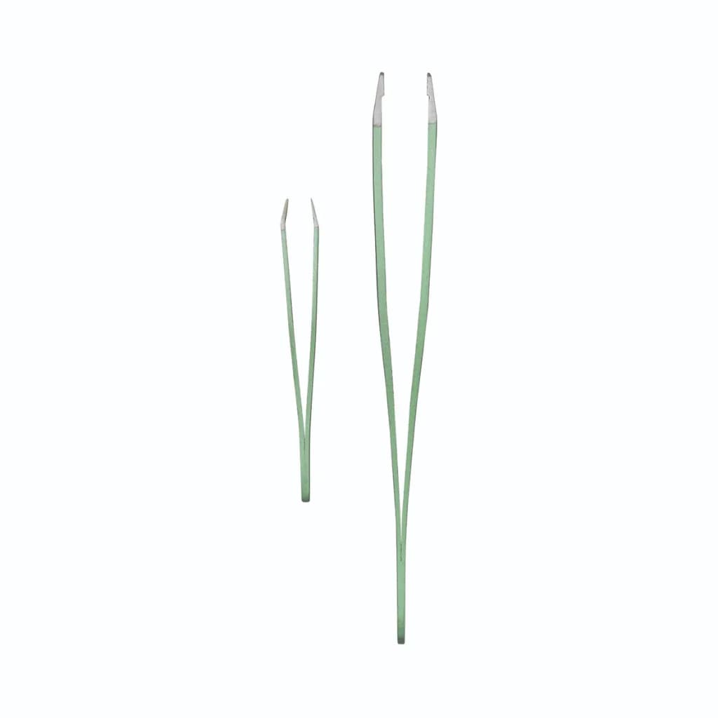 Set de pinces à épiler, 2 pcs, vert - 1072/GR B - Image 2